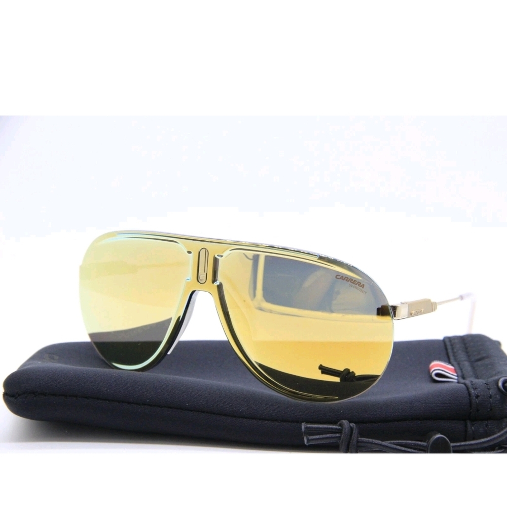 Carrera Men's Gold Superchampion Aviator Sunglasses - Authentic, New With Case